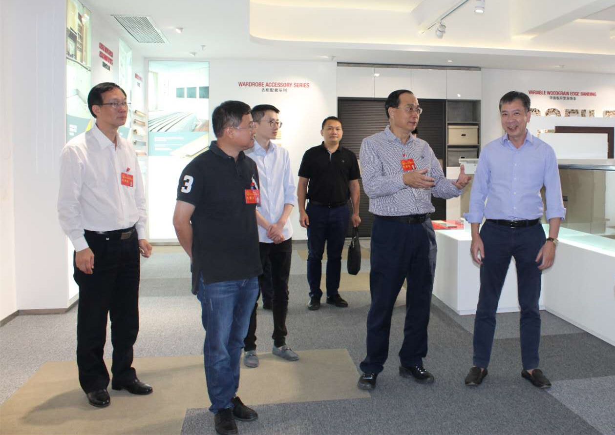 Comrade He Yuepei, Vice Chairman of Dongguan Municipal People's Congress, visited Huali Corporation for investigation.